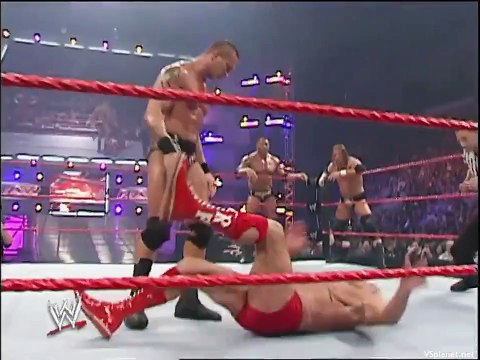 Evolution (Batista, Ric Flair, Triple H) vs Rated RKO (Randy Orton, Edge) & Umaga - RAW 10.12.2007