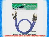 3 St?ck InLine Cinch Kabel 2x Cinch Stecker/Stecker 2m