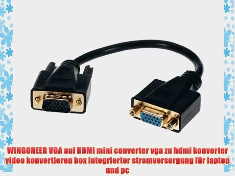 WINGONEER VGA auf HDMI mini converter vga zu hdmi konverter video konvertieren box integrierter