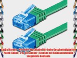 15m - Flachkabel CAT6a CAT 6a (500 Mhz) gr?n - 1 St?ck (Cat 6a) Ethernet - EXTRA HOHER DATENDURCHSATZ