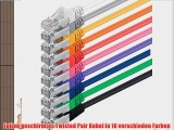 1aTTack CAT5 FTP Netzwerk Patch Kabel mit 2 x RJ45 Stecker Set (10 Farben 10 St?ck) 5m