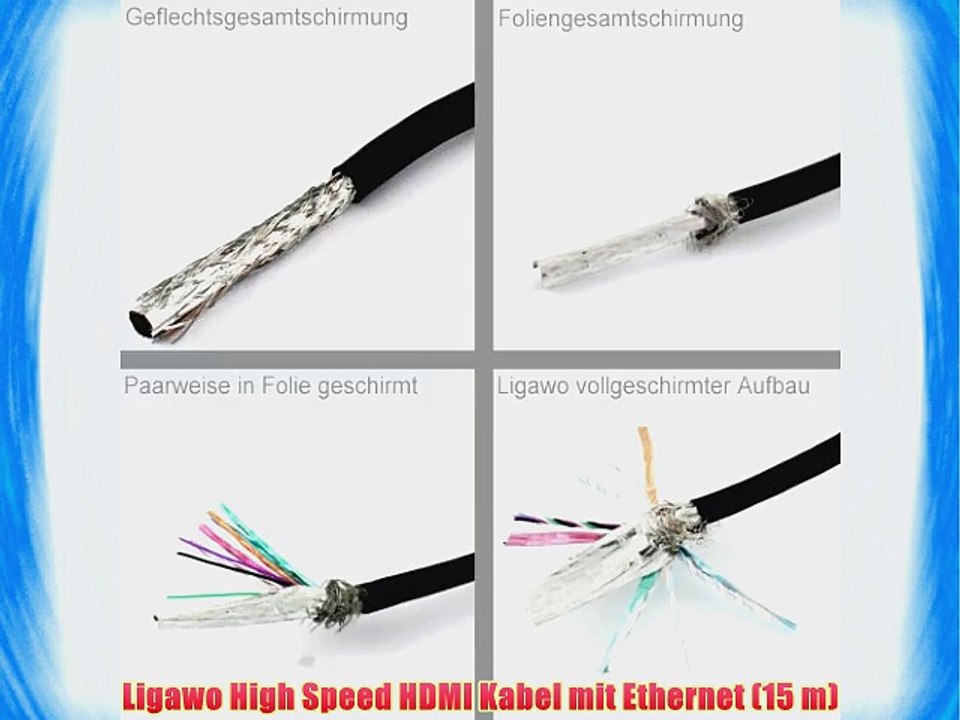 Ligawo High Speed HDMI Kabel mit Ethernet (15 m)