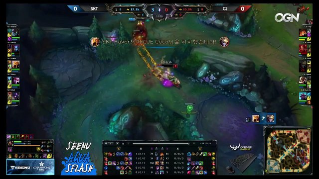 SKT vs CJ LCK Champions Summer Split 2015 W10D3 SK Telecom vs CJ Entus game 1 highlights