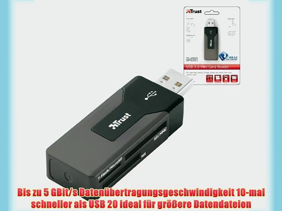 Trust SuperSpeed mini Kartenleser USB 3.0 schwarz