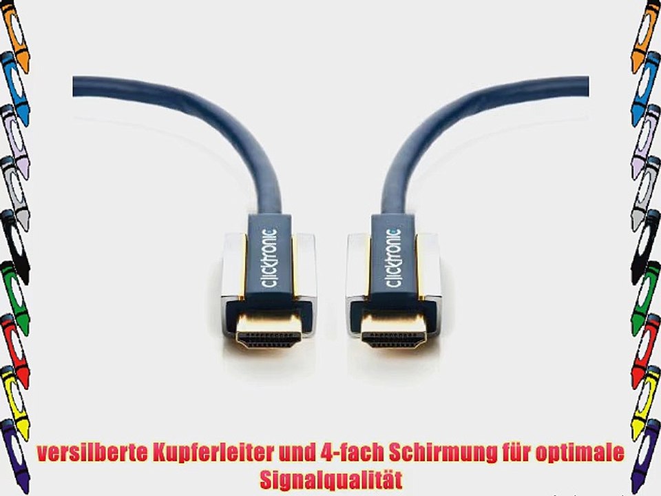 Clicktronic Advanced Standard HDMI Kabel mit Ethernet (Full HD 3D-TV ARC 15m)