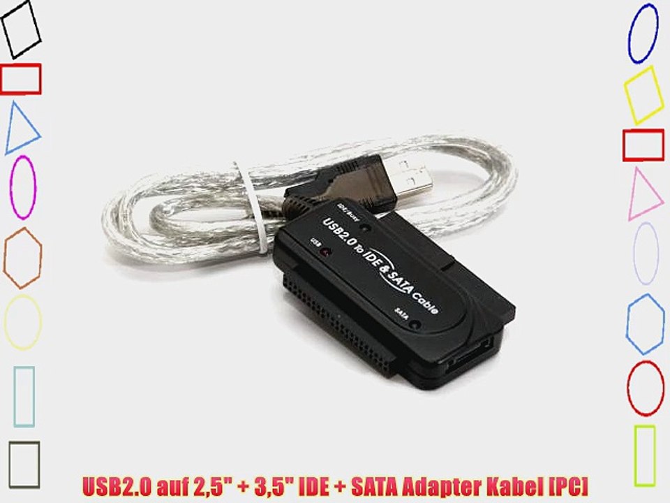 USB2.0 auf 25   35 IDE   SATA Adapter Kabel [PC]