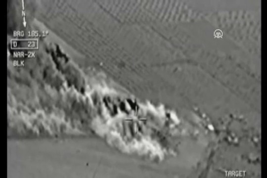 Turkish Air Force F-16 Aircrafts Bombs ISIL Targets