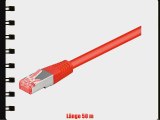 Goobay CAT6 SSTP Netzwerkkabel (2x RJ45 50m) rot