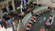Shocking CCTV: Flash flood smashes through hospital doors
