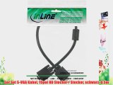 3er Set S-VGA Kabel 15pol HD Stecker / Stecker schwarz 05m