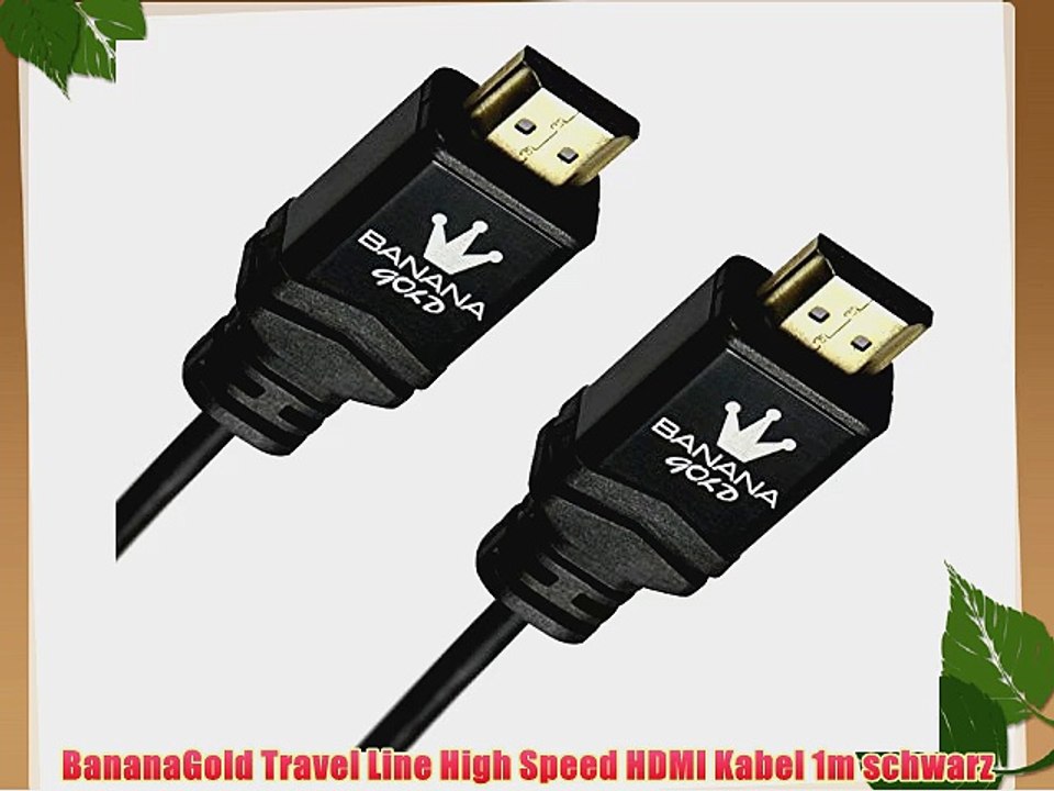BananaGold Travel Line High Speed HDMI Kabel 1m schwarz