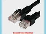 BIGtec 50m CAT.5e Ethernet LAN Patchkabel Gigabit Netzwerkkabel Patch Kabel schwarz folien
