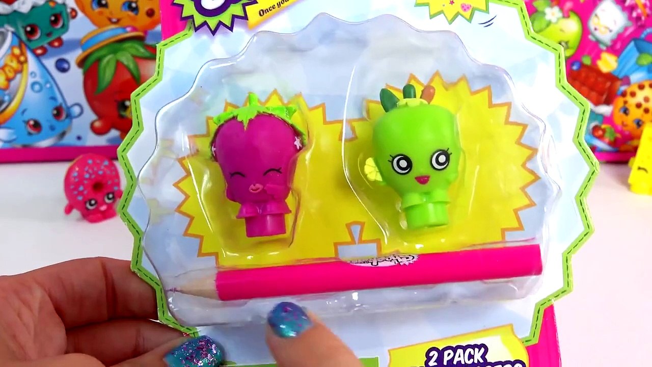 Shopkins Pencil Toppers 2 Packs Kooky Cookie, Apple Blossom Toy