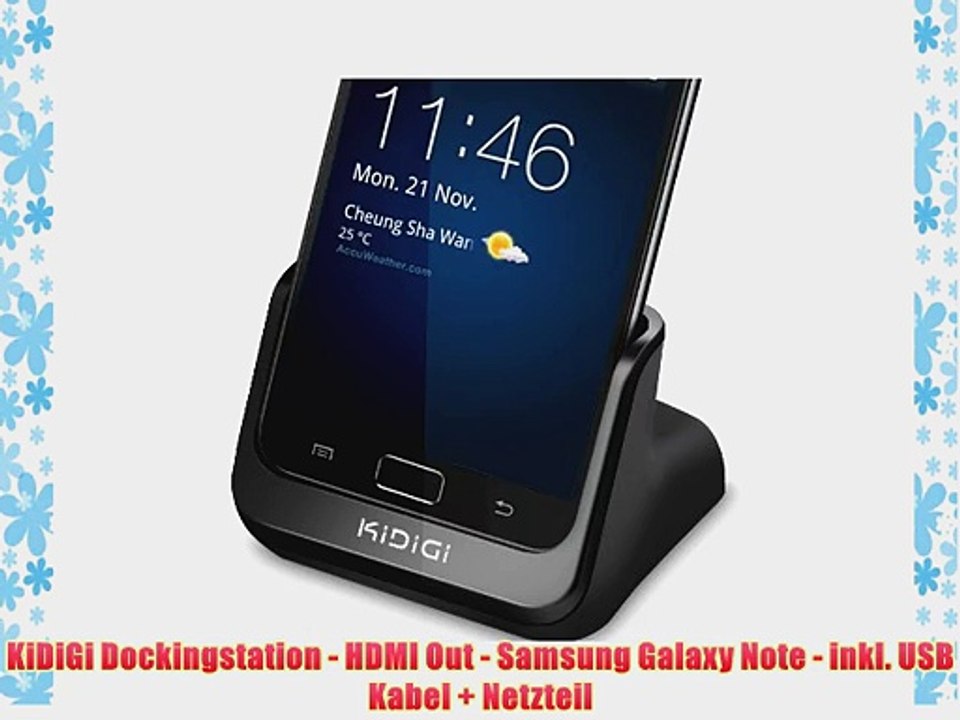 KiDiGi Dockingstation - HDMI Out - Samsung Galaxy Note - inkl. USB Kabel   Netzteil