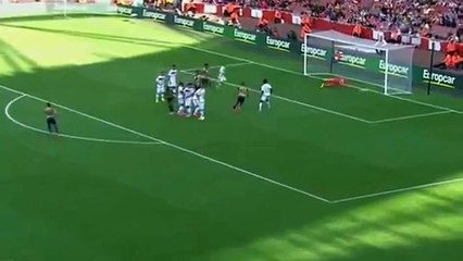 Santi Cazorla free -kick goal Arsenal 6-0 Lyon 25-07-2015