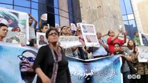 رصد | اعتداء على وقفة نقابة الصحفيين للمطالبة بالإفراج عن معتقلي قانون التظاهر