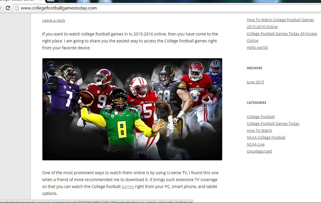 College Football Games Today