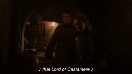 GOT - Bronn and Lannisters soldiers singing "The Rains of Castamere"