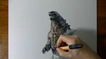 Drawing Time Lapse Godzilla ゴジラ Gojira Fan Art