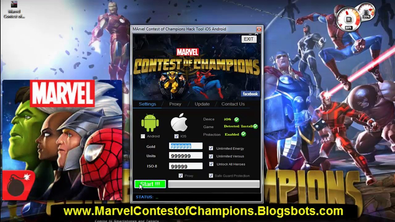 New Marvel Contest of Champions iOS Android 9999 Crystals Hack and Gameplay/Review