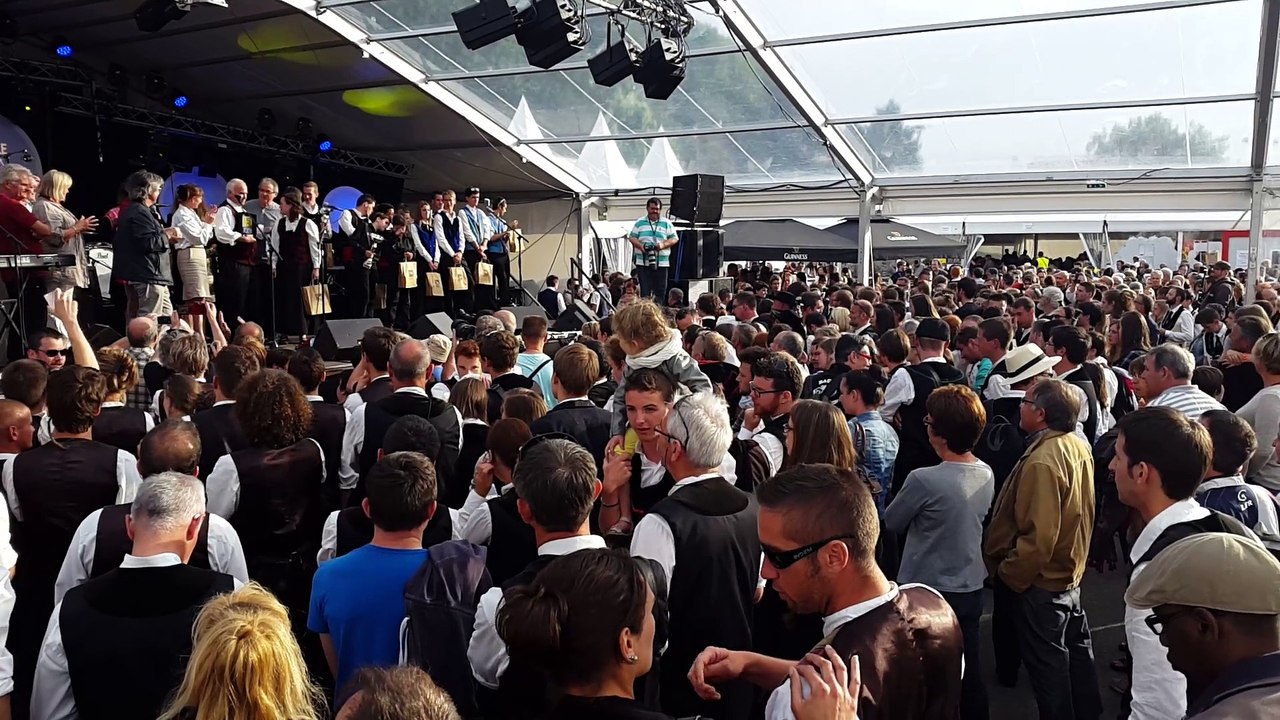 La proclamation des résultats du Championnat national de bagadoù 3e catégorie au Cornouaille 2015 à Quimper