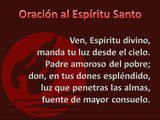 ORACIÓN AL ESPÍRITU SANTO