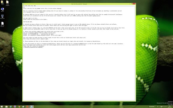 mouse polling rate overclocking tutorial for windows 8.1 (HD)
