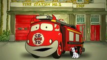 Drive Drive The Firetruck with lyrics Cheeky Diablos Cartoon Nursery Rhyme Big Red Hurry