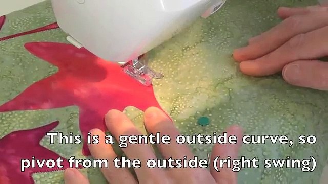 Machine Appliqué Basics 5 - Stitching irregular shapes using satin stitch with Deborah Wirsu