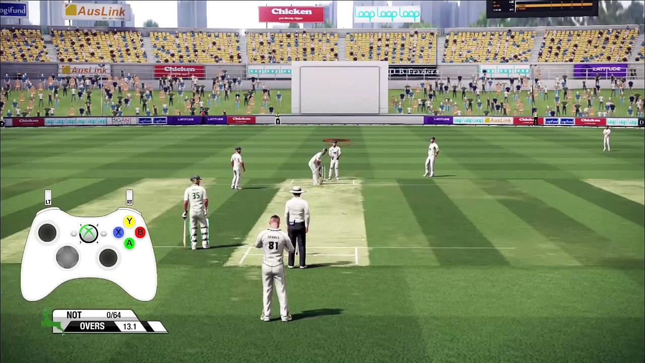 Don Bradman Cricket 14 | An Over Of Spin Bowling (With Gamepad Inputs) | PC Gameplay