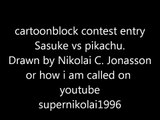 cartoonblock contest entry Sasuke vs Pikachu