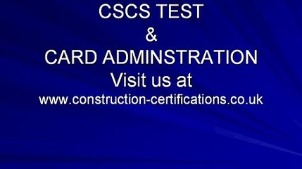 CSCS TEST, CSCS CARD