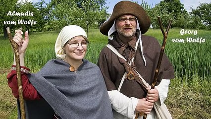 Mittelalterlich Pilgern auf dem Jakobsweg im Jahr 1205