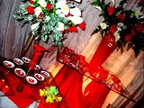 Decoração vermelho e branco   (Leõe's Decorações e Buffet)