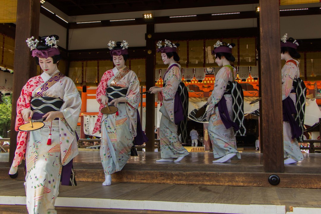 Komachi Odori  at Yasaka Shrine during Gion Matsuri, 2105.