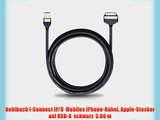 Oehlbach i-Connect IP/U  Mobiles iPhone-Kabel Apple-Stecker auf USB-A  schwarz  3.00 m