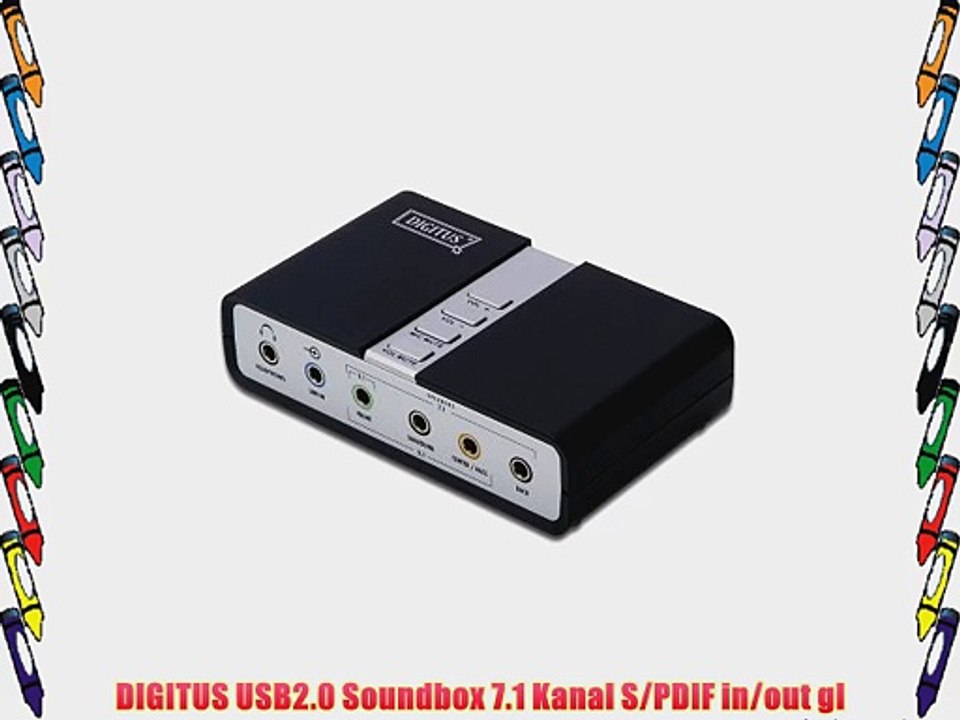 DIGITUS USB2.0 Soundbox 7.1 Kanal S/PDIF in/out gl