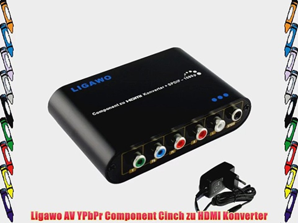 Ligawo ? YPbPr HDMI Konverter - Cinch Component zu HDMI Konverter Adapter Wandler   SPDIF