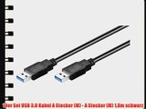 10er Set USB 3.0 Kabel A Stecker (M) - A Stecker (M) 18m schwarz