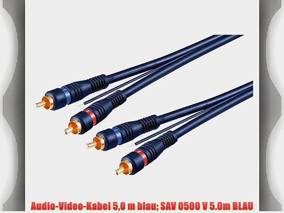 Audio-Video-Kabel 50 m blau SAV 0500 V 5.0m BLAU
