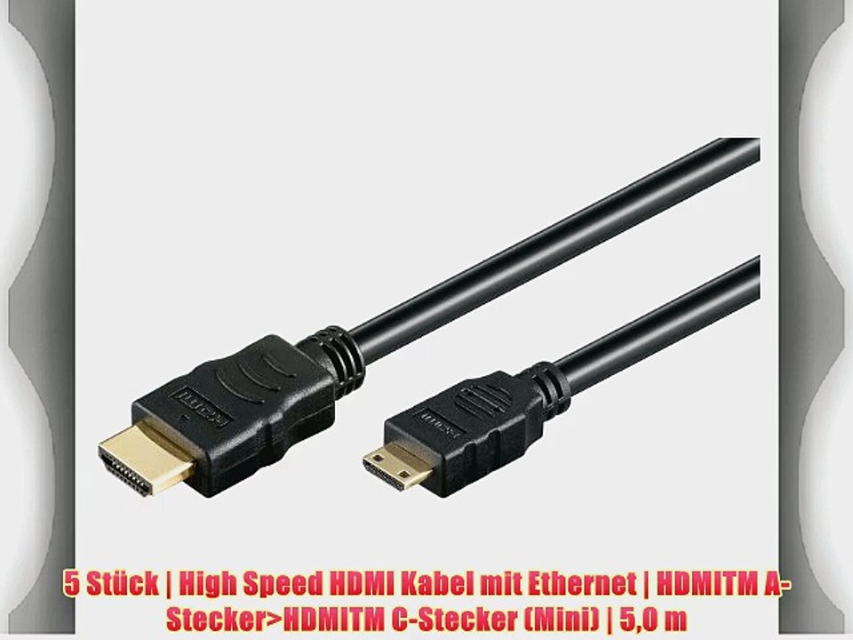 5 St?ck | High Speed HDMI Kabel mit Ethernet | HDMITM A-Stecker