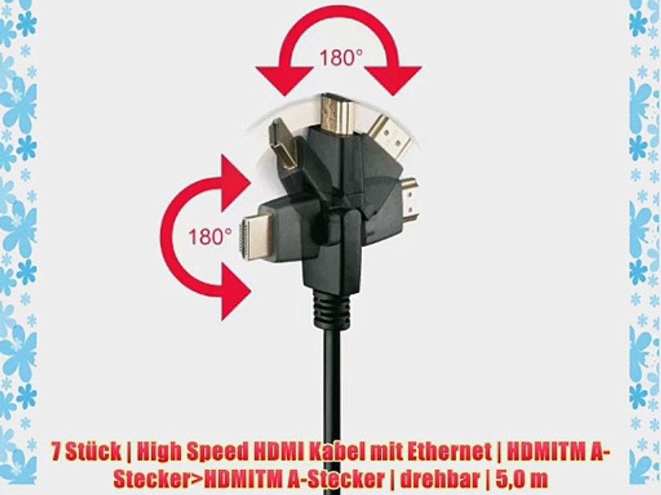 7 St?ck | High Speed HDMI Kabel mit Ethernet | HDMITM A-Stecker
