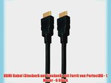 HDMI Kabel (SteckerA auf SteckerA) mit Ferrit von PerfectHD - 1 Meter - 6 St?ck