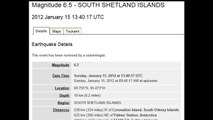 Earthquake Alert: 2 Strong Earthquakes 6.6 Shetland Islands - 388 miles off Antarctica