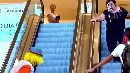 Funny Videos: Woman Chases Clown Down An Escalator After Pie Slap :Get [FREE GRANTS]