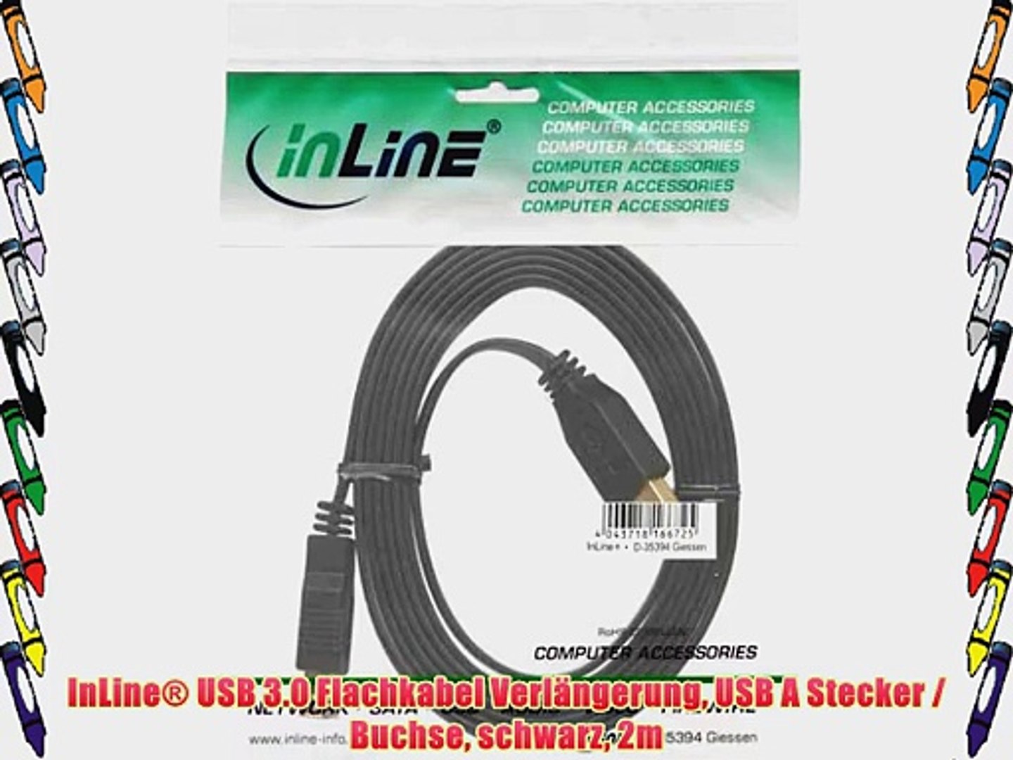 24+1-polig Stecker auf Buchse, 5m InLine 17776P Premium DVI-D Verl/ängerung Kabel