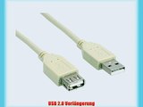 USB 2.0 Verl?ngerung USB Anschlusskabel A / Stecker - A / Buchse 5.0 m beige - 10 St?ck