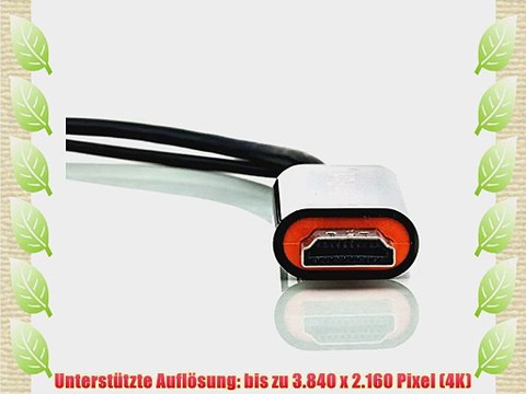 Saxonia. SlimPort zu HDMI Adapter 4K Ultra-HD UHD 4K2K TV Kabel USB 2.0 | Aufl?sung bis 3840