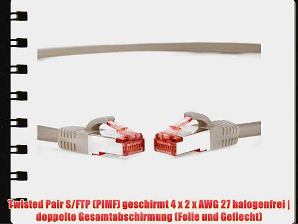 TPFNet (10er PACK) 1m CAT.6 - CAT6 Premium Ethernet LAN Patchkabel SFTP DOPPELT GESCHIRMT |