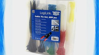 LogiLink KAB0019 Kabel Tie Set 600pcs. 5 lengths 1 x Kabel cutter